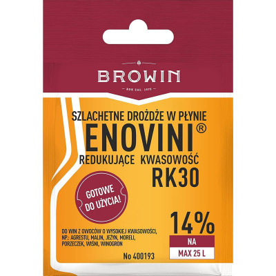 Винні дріжджі Browin Enovini RK30, що знижують кислотність, 20 мл