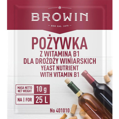 Поживна речовина для винних дріжджів Browin з вітаміном В1, 10г