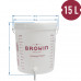 Ємність для бродіння (ферментер) з кришкою і краном 15 л, BROWIN