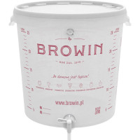Ємність для бродіння (ферментер) BROWIN з кришкою і краном 30 л Ємність для бродіння (ферментер) BROWIN з кришкою і краном 30 л