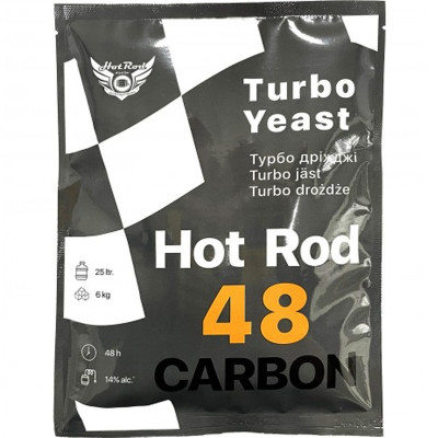 Турбо дріжджі Hot Rod 48 Carbon на 25 л, 175г Турбо дріжджі Hot Rod 48 Carbon на 25 л, 175г