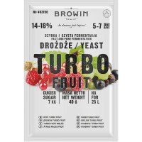 Винні дріжджі Browin Turbo Fruit 5-7 днів на 25л соку, 40г