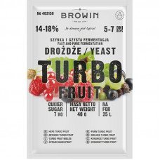 Винні дріжджі Browin Turbo Fruit 5-7 днів на 25л соку, 40г