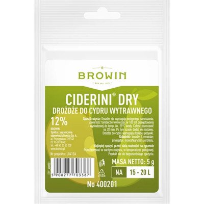 Дріжджі Browin Ciderini Dry для сидру, 5г