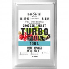 Винні дріжджі Browin Turbo Fruit 5-7 днів на 100л соку, 160г
