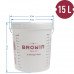 Ємність для бродіння (ферментер) з кришкою і шкалою 15 л, BROWIN