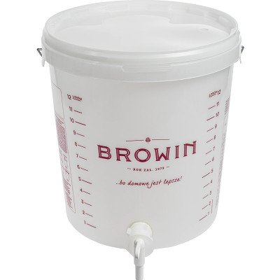 Ємність для бродіння (ферментер) з кришкою і краном 15 л, BROWIN