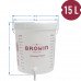 Ємність для бродіння (ферментер) з кришкою і краном 15 л, BROWIN