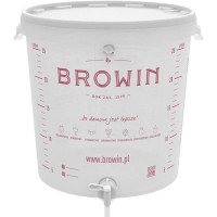 Ємність для бродіння (ферментер) BROWIN з кришкою і краном 30 л