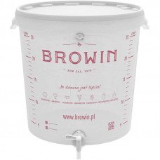 Ємність для бродіння (ферментер) BROWIN з кришкою і краном 30 л
