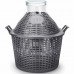 Бутель скляний з широким горлом Ambrosio в пластиковому кошику 20 л